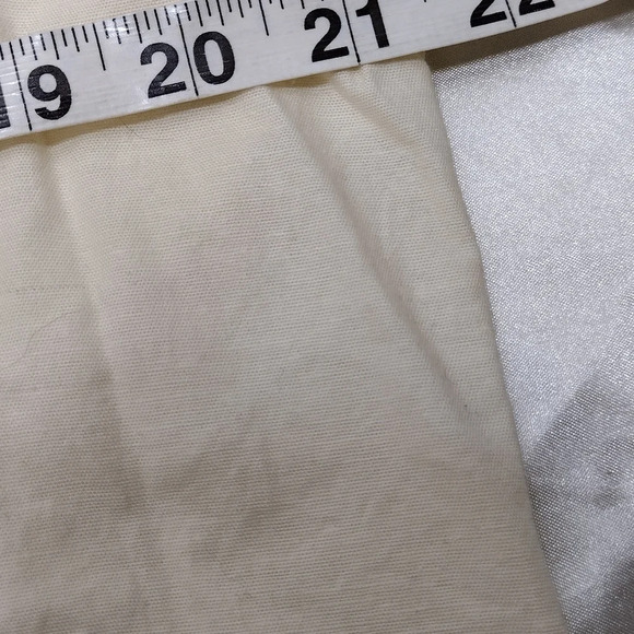 EDDIE BAUER 3/4 SLEEVE TIE NECK IVORY BLOUSE 100% COTTON SHIRT EMBROIDERY TOP LP - Picture 4 of 8